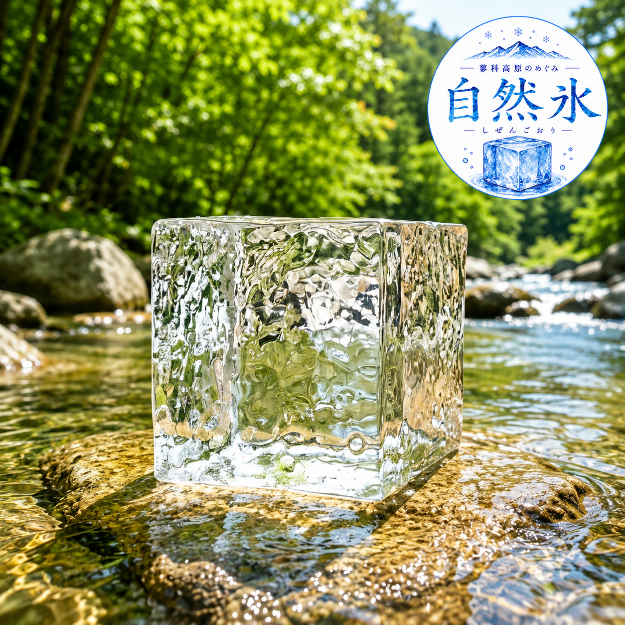 蓼科高原のめぐみ自然氷(しぜんごおり)1ケース半貫目×8個入り