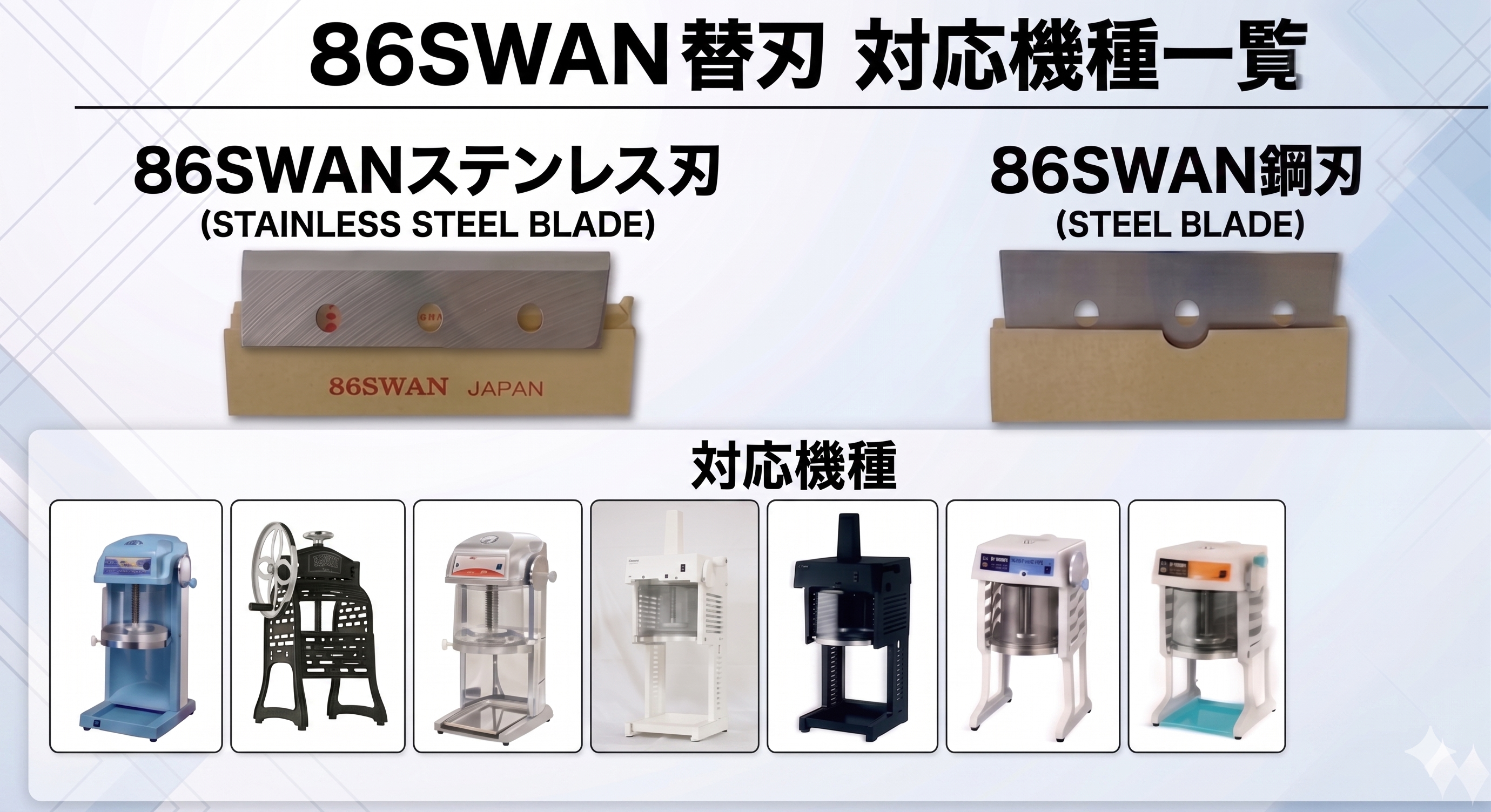 池永鉄工 かき氷機替刃 86SWAN(鋼)
