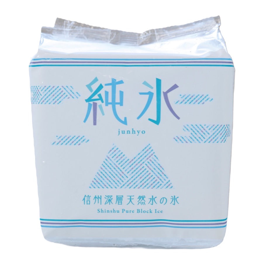 中央アルプス天然水の純氷(信州深層天然水)半貫8個セット