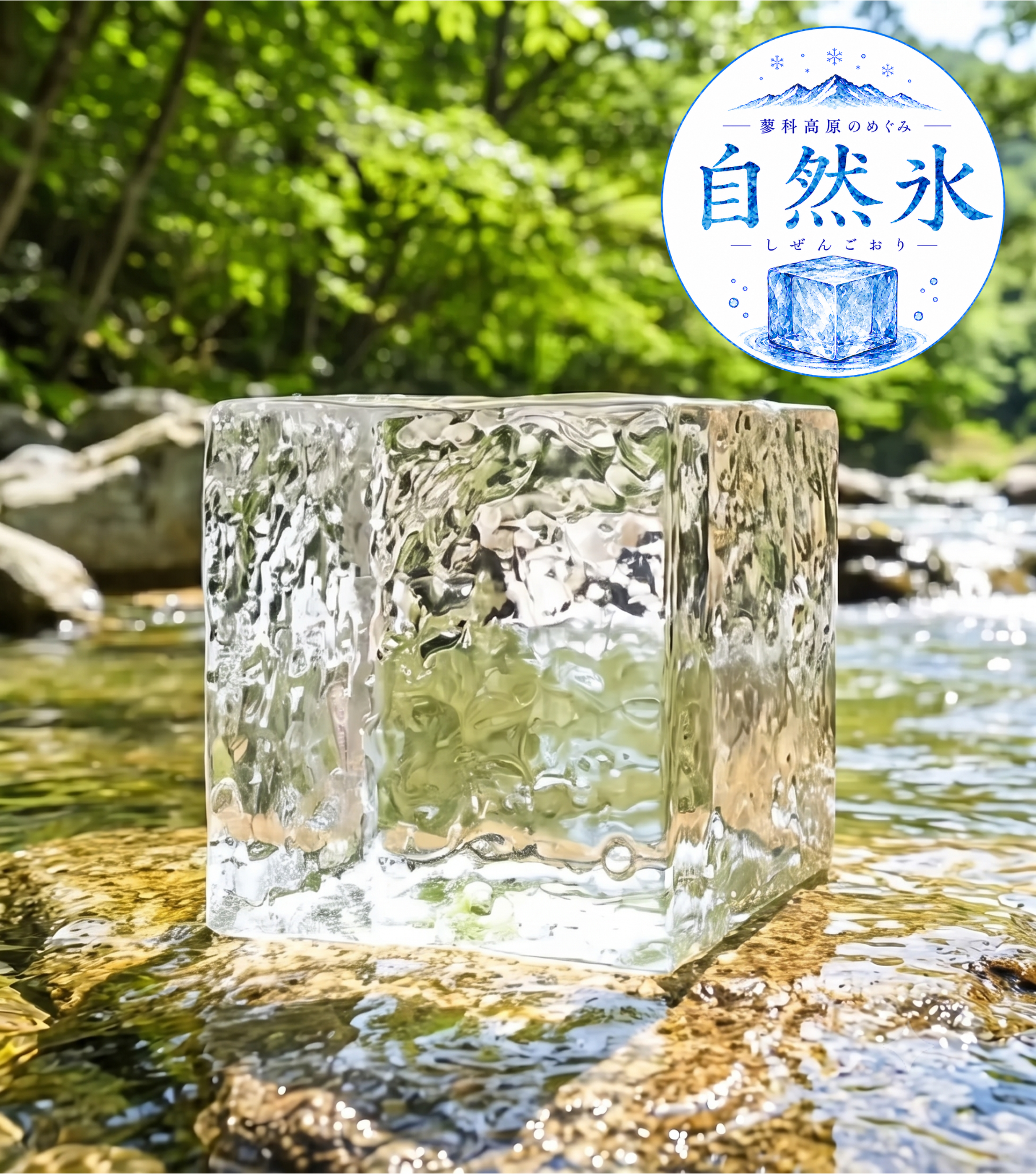 蓼科高原のめぐみ自然氷（しぜんごおり）1ケース半貫目×8個入り
